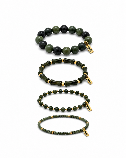 Ensemble bracelet - Verde & Alma & Lua & Pedra