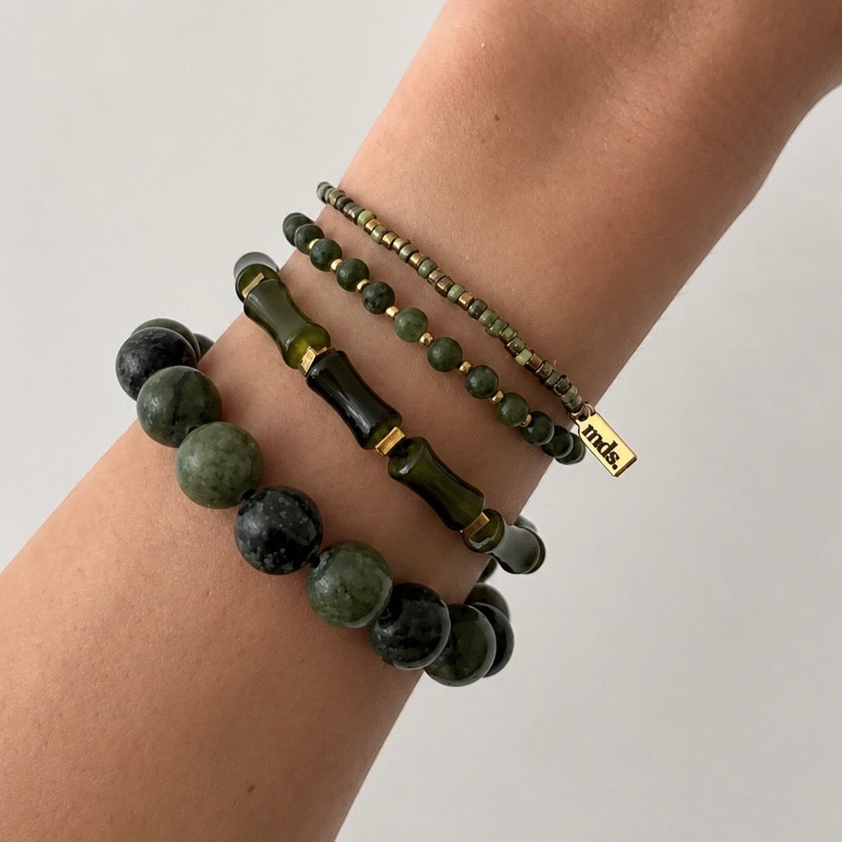 Ensemble bracelet - Verde & Alma & Lua & Pedra